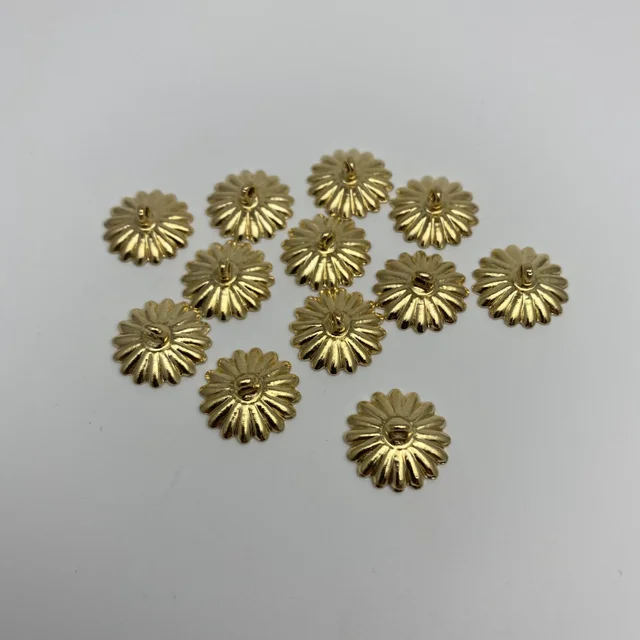 10 Gold Tone Plastic Ornament Caps - Egg Top Findings End Caps