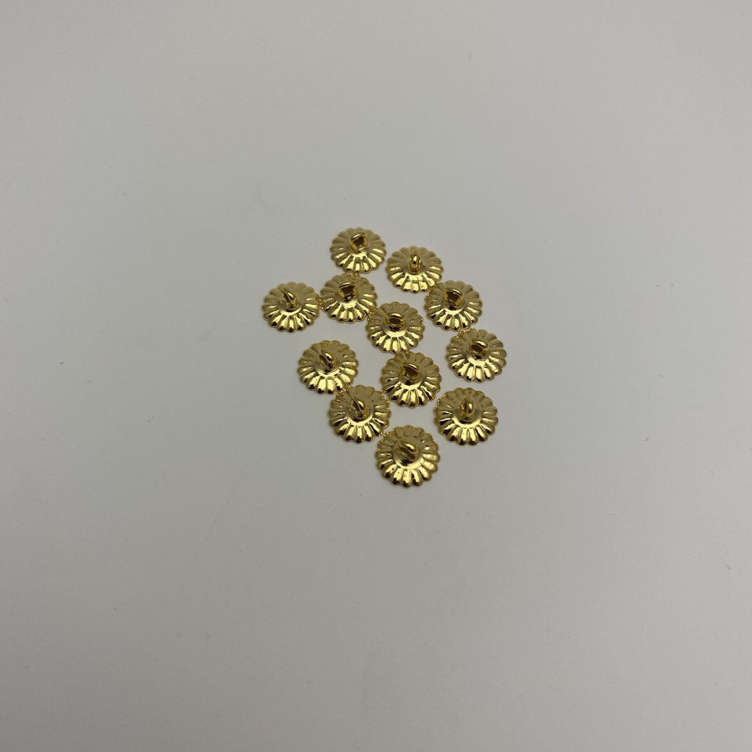 12 Small Gold Ornament Caps